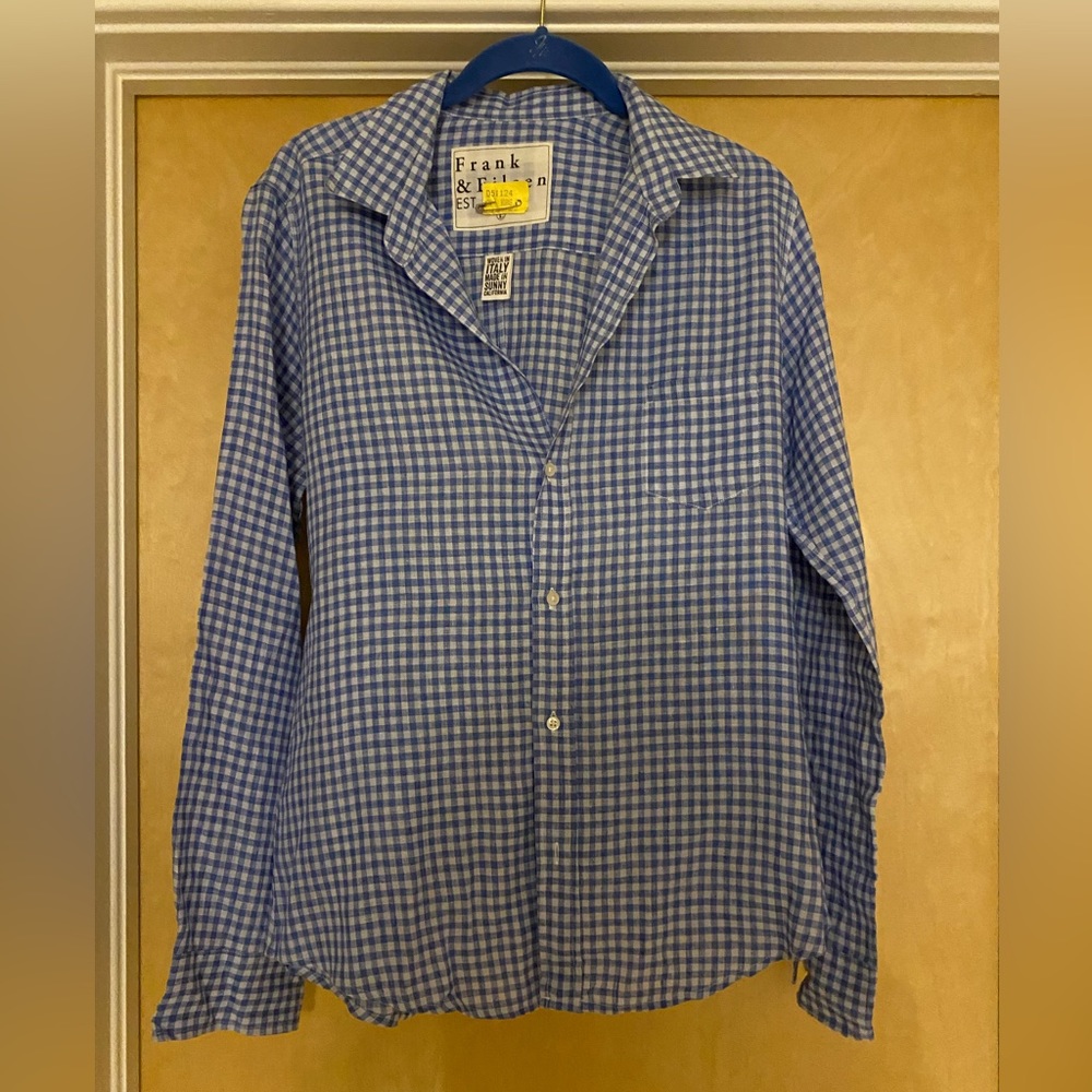 Frank & Eileen Blue Checkered Button Down Shirt